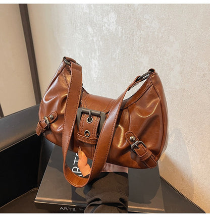 Women's Terra Siren Hobo - Dual-Tone Distressed Leather Underarm Bag | Salvaged Elegance