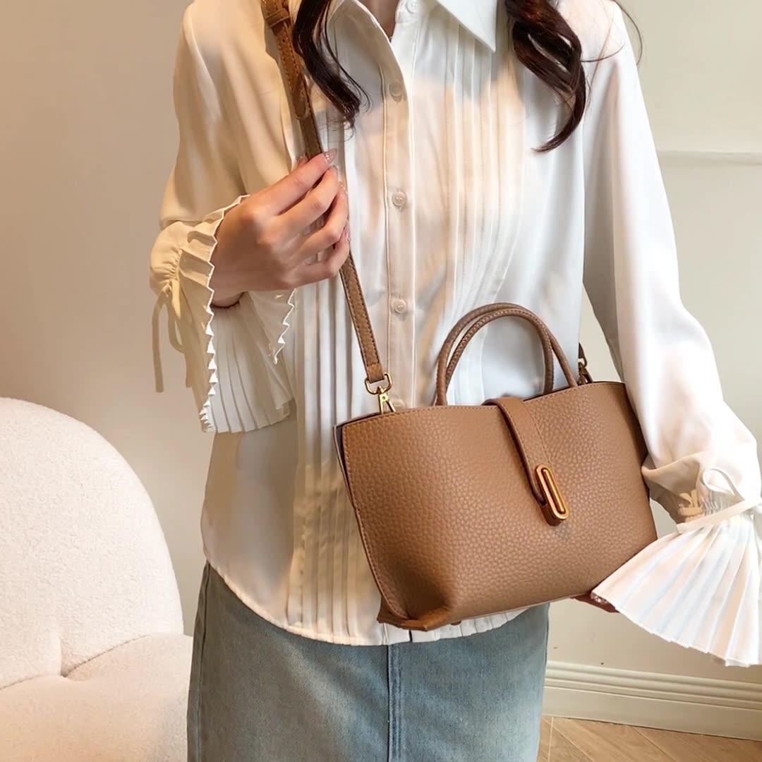 Women's Vintage Commuter Tote - XL Capacity Pebbled PU or Sueded Tote | Convertible Carry & Retro Design