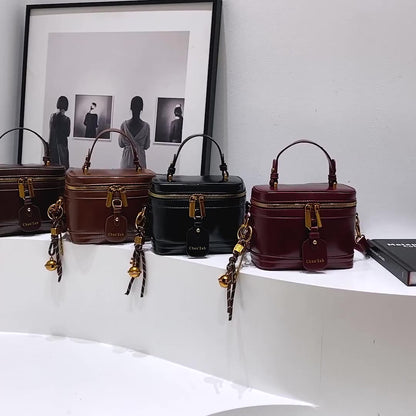 Women’s Premium Vintage Bucket Bag - Retro Chic Top Handle Crossbody Purse for Stylish Casual Use