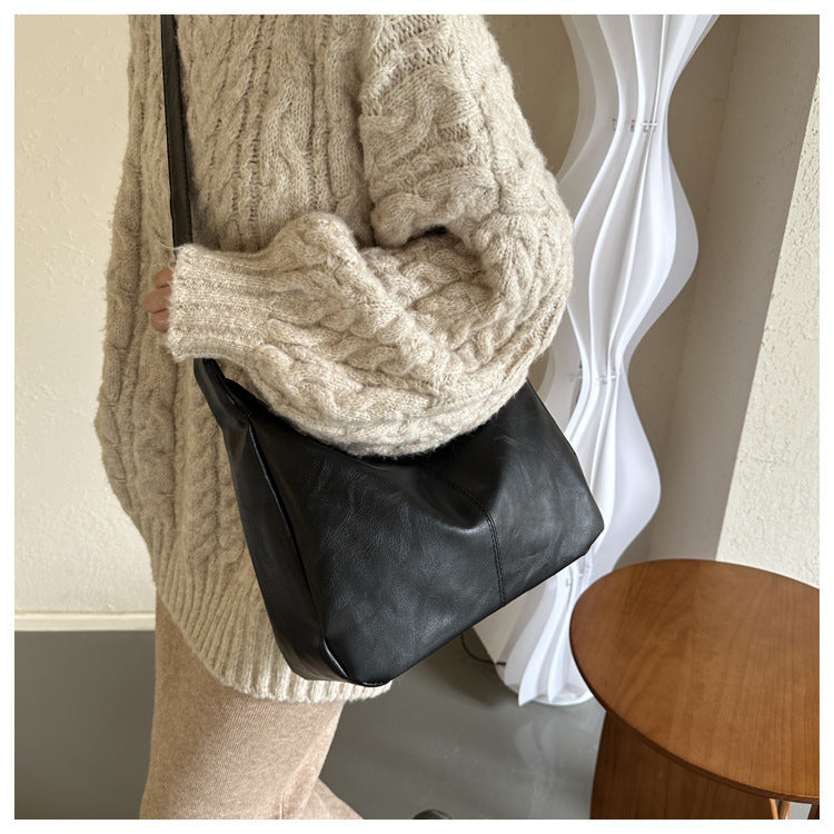 Women's Retro Tote Bag Trendy Niche Crossbody & Shoulder Bag for Commuting