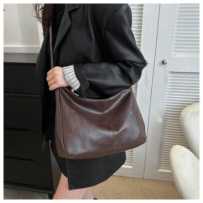 Women's Retro Tote Bag Trendy Niche Crossbody & Shoulder Bag for Commuting