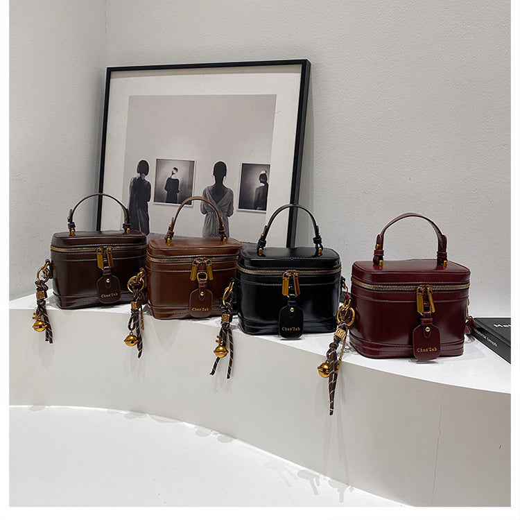 Women’s Premium Vintage Bucket Bag - Retro Chic Top Handle Crossbody Purse for Stylish Casual Use