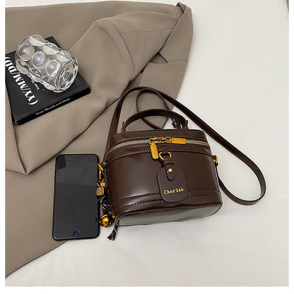 Women’s Premium Vintage Bucket Bag - Retro Chic Top Handle Crossbody Purse for Stylish Casual Use