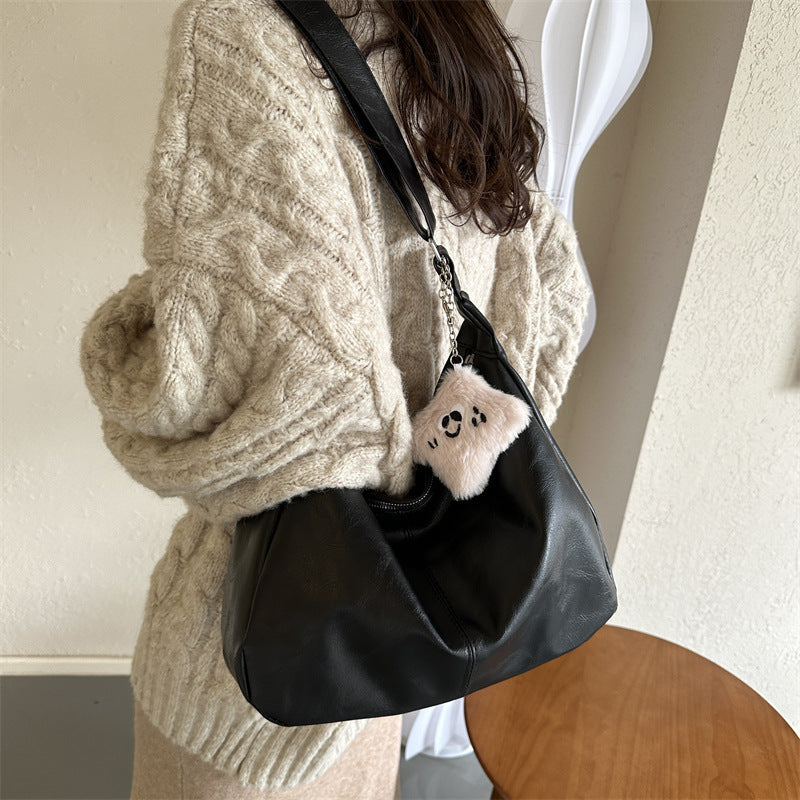 Women's Retro Tote Bag Trendy Niche Crossbody & Shoulder Bag for Commuting
