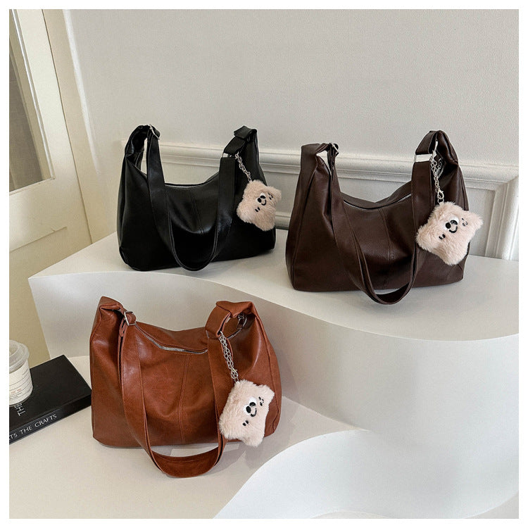Women's Retro Tote Bag Trendy Niche Crossbody & Shoulder Bag for Commuting
