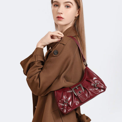 Women's Terra Siren Hobo - Dual-Tone Distressed Leather Underarm Bag | Salvaged Elegance