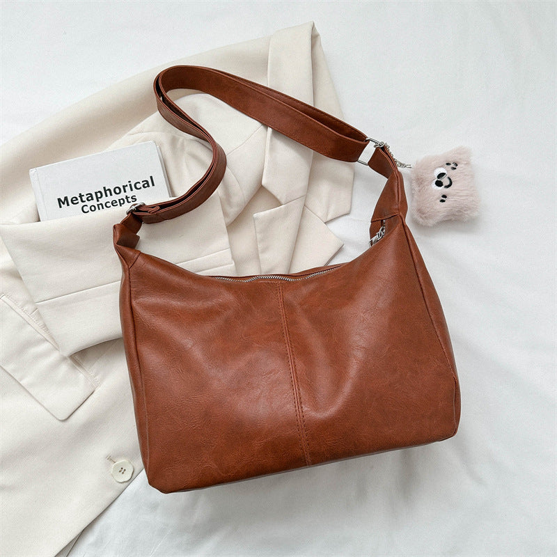 Women's Retro Tote Bag Trendy Niche Crossbody & Shoulder Bag for Commuting