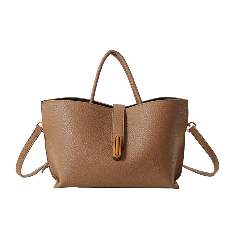 Women's Vintage Commuter Tote - XL Capacity Pebbled PU or Sueded Tote | Convertible Carry & Retro Design